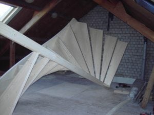 Natuurlijke vuren trap