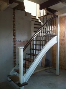 Installatie steekkwart trap